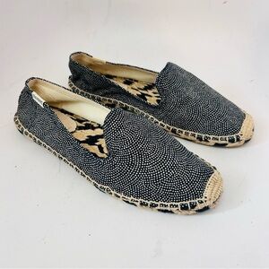 SOLUDOS The Original Espadrille Rare Navy Speckle Color Womens Size 9 EUC